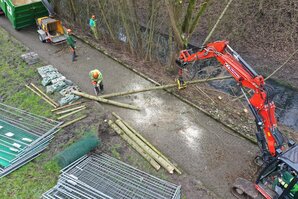 Gehölzschnitt Sprockhövel mit dem Holzgreifer