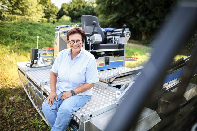 Geschäftsführerin Ute Vignold-Gries Geschäftsführerin Ute Vignold-Gries auf dem Neuen Truxor